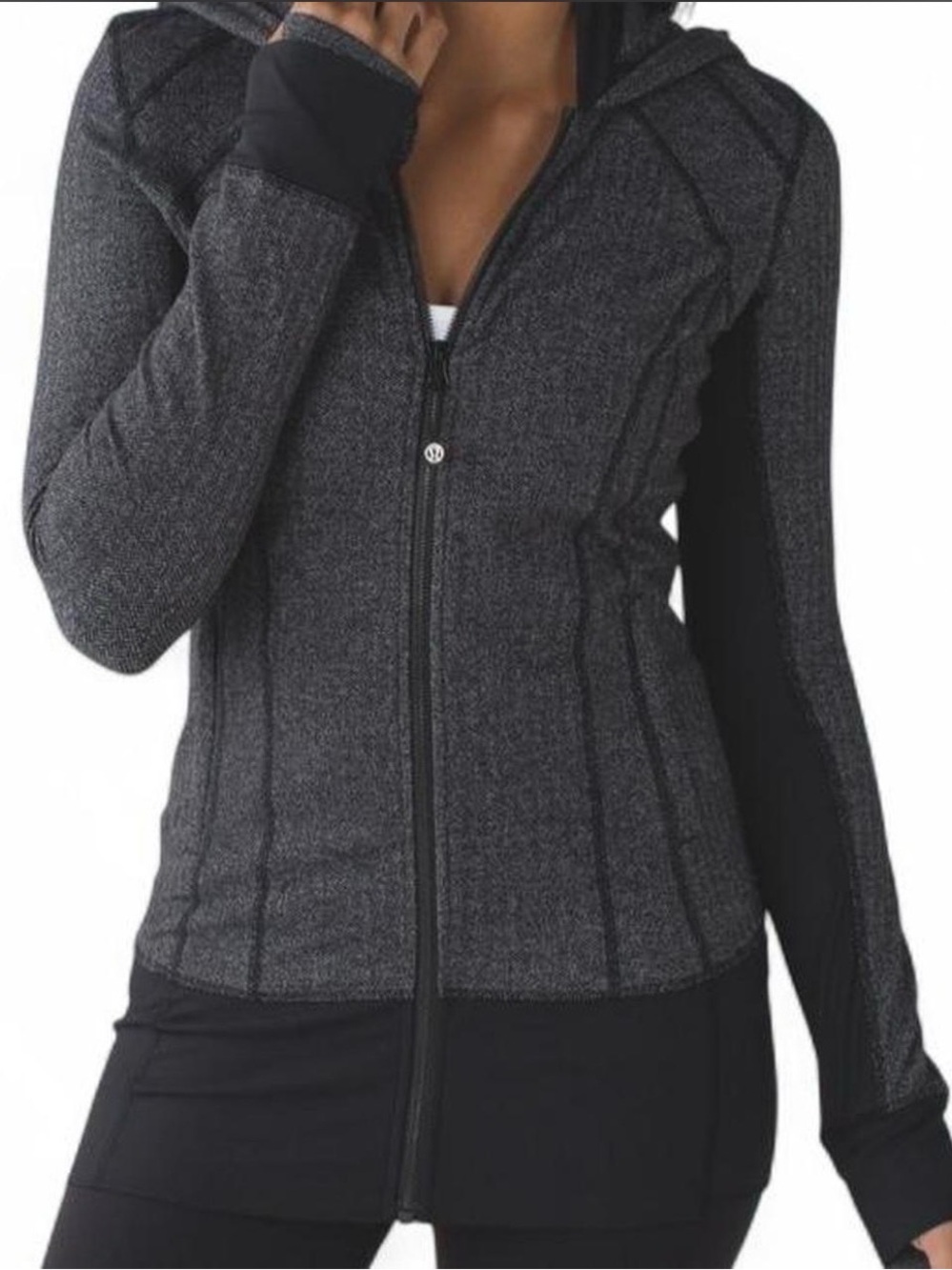 Lululemon Women’s Daily Practice Jacket Size 4 in a heathered black / Grey